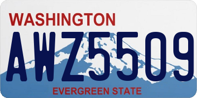 WA license plate AWZ5509