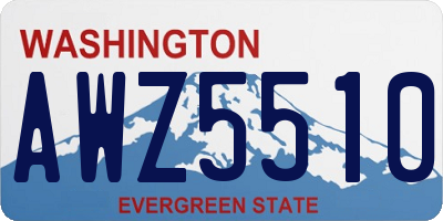 WA license plate AWZ5510