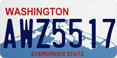 WA license plate AWZ5517