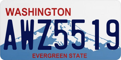 WA license plate AWZ5519