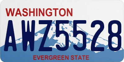 WA license plate AWZ5528