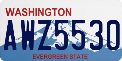 WA license plate AWZ5530