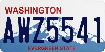 WA license plate AWZ5541