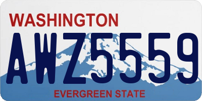 WA license plate AWZ5559