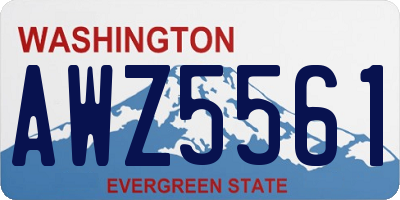WA license plate AWZ5561