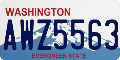 WA license plate AWZ5563