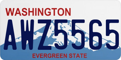 WA license plate AWZ5565