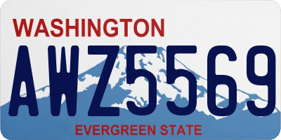 WA license plate AWZ5569