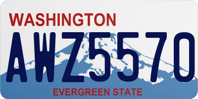 WA license plate AWZ5570