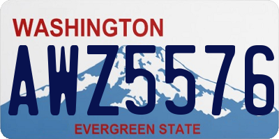 WA license plate AWZ5576