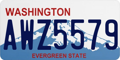 WA license plate AWZ5579