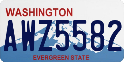 WA license plate AWZ5582