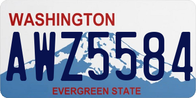 WA license plate AWZ5584