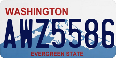 WA license plate AWZ5586
