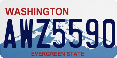 WA license plate AWZ5590