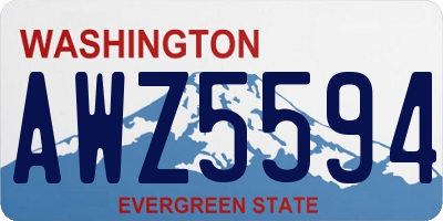 WA license plate AWZ5594