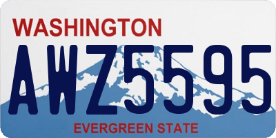 WA license plate AWZ5595