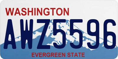 WA license plate AWZ5596