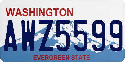 WA license plate AWZ5599