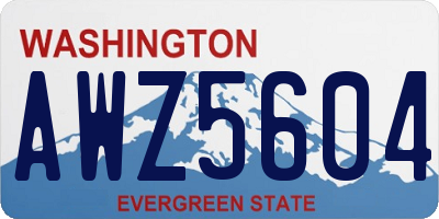 WA license plate AWZ5604