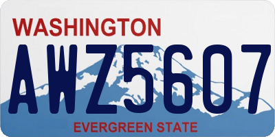 WA license plate AWZ5607