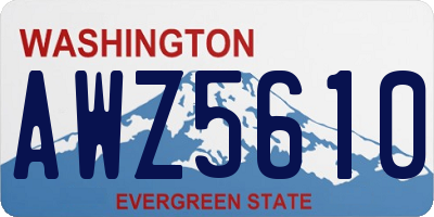 WA license plate AWZ5610