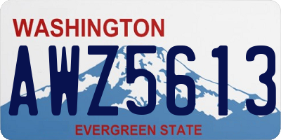 WA license plate AWZ5613