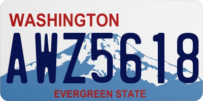 WA license plate AWZ5618