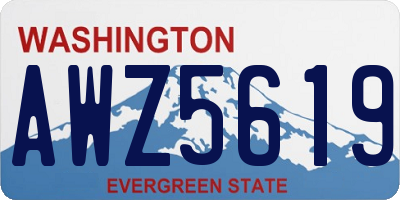 WA license plate AWZ5619