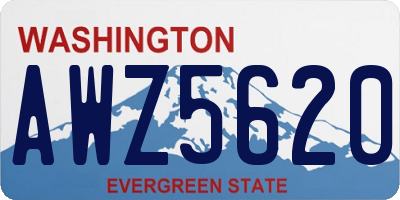 WA license plate AWZ5620