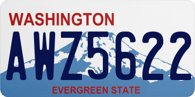 WA license plate AWZ5622