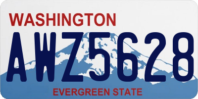 WA license plate AWZ5628