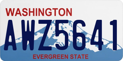 WA license plate AWZ5641