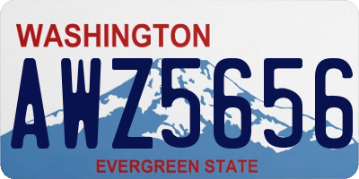 WA license plate AWZ5656
