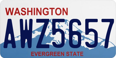 WA license plate AWZ5657