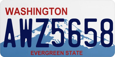 WA license plate AWZ5658