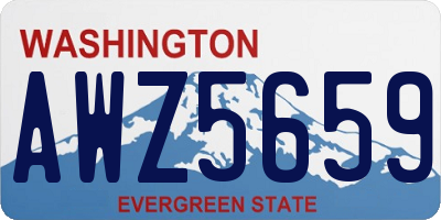 WA license plate AWZ5659
