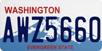 WA license plate AWZ5660