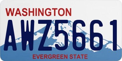 WA license plate AWZ5661