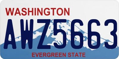 WA license plate AWZ5663