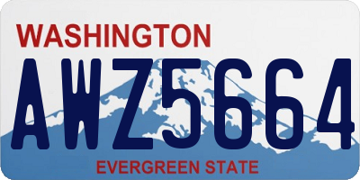 WA license plate AWZ5664