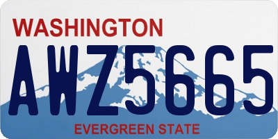 WA license plate AWZ5665