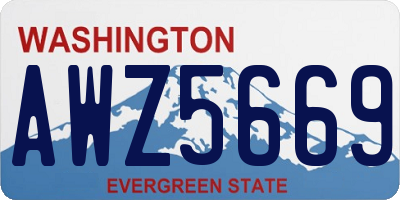 WA license plate AWZ5669