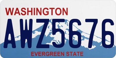 WA license plate AWZ5676