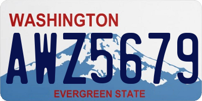 WA license plate AWZ5679