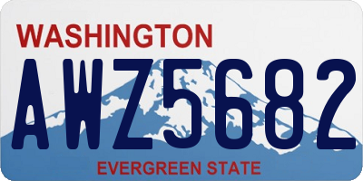 WA license plate AWZ5682