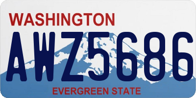 WA license plate AWZ5686