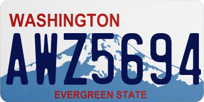 WA license plate AWZ5694
