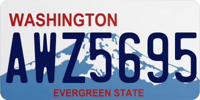 WA license plate AWZ5695