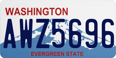 WA license plate AWZ5696